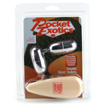 Pocket Exotics Vibrating Double Silver Bullets