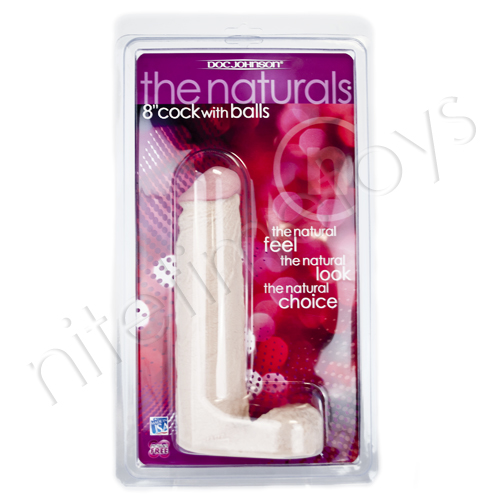 The Naturals 8" Dong with Balls TEXT_CLOSE_WINDOW