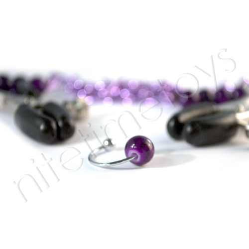 Purple Chain Nipple Clamps with Navel Ring TEXT_CLOSE_WINDOW