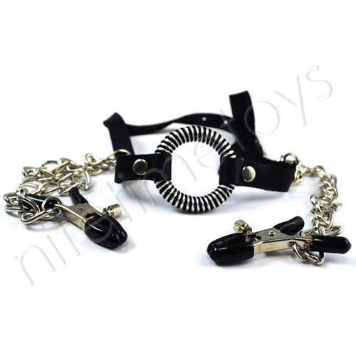 Shades of Grey O-Ring Gag & Nipple Clamps TEXT_CLOSE_WINDOW