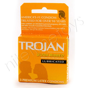 Trojan Ultra Ribbed Lubricated Condom