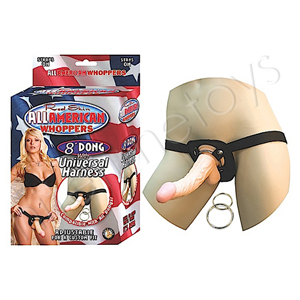 All American Whoppers Dong with Universal Harness