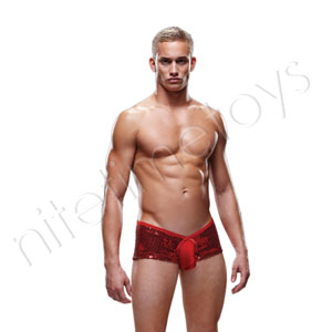 Envy Red Sequin Low Rise Trunk